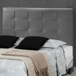 Cabeceira Casal para Cama Box Janne 1,40 - Suede Cinza - RAE