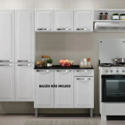 Cozinha Modulada 3 Peças com 7 portas Rose - Branco - Itatiaia