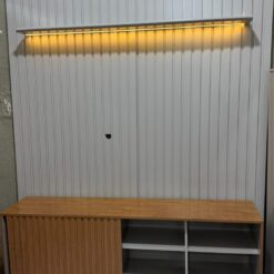 Conjunto Home - Painel e Rack para TV Maragogi - Off White/Cinamomo