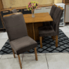 Conjunto Mesa de Jantar Quadrada Salinas Londres 90 x 90 Com 4 Cadeiras marrom - Cinamomo - Cel Móveis