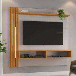 Painel para TV até 65” Agrado  - Off White/Cinamomo - JCM