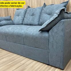Sofá Paris 3 Lugares - Cinza 605 -  Alpoim Estofados