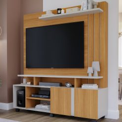 Estante Home para TV até 55" Valência - Nature/Off White - PMB