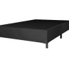 Kit Casal - Colchão Molas Nanolastic Elegant Ortobom + Base Box inteiro Corino Preto Dream - 138 x 188 x 65