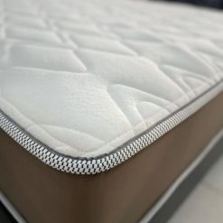 Kit Casal -  Colchão Royal de Molas Ensacadas  + Base Box inteiro Corino Preto Dream - 138 x 188 x 62