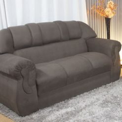 Sofá Corsa 3 Lugares - Marrom 603 -  Alpoim Estofados