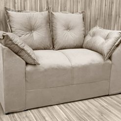 Sofá Paris 2 Lugares - Bege 607 -  Alpoim Estofados