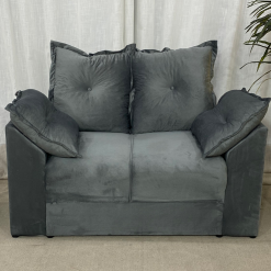 Sofá Paris 2 Lugares - Cinza 502 -  Alpoim Estofados