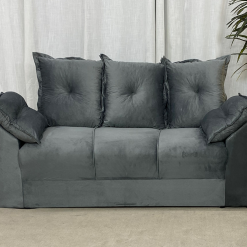 Sofá Paris 3 Lugares - Cinza 502 -  Alpoim Estofados