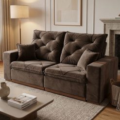 Sofá Retrátil e Reclinável 4 Lugares Majestoso MJ126 2,20 - Marrom