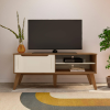 Rack Retrô para TV até 55 polegadas Lotus - Cinamomo/Off White