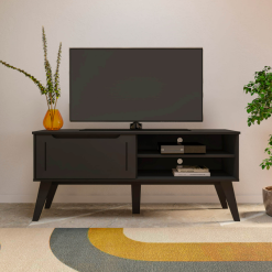 Rack Retrô para TV até 55 polegadas Lotus - Preto