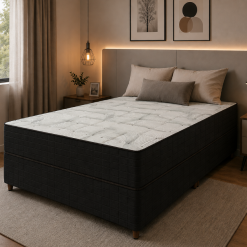 Colchão Casal Molas Bonnell Venezia Black - 138 x 188 x 24  - Ortho
