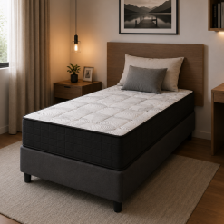Colchão Solteiro Molas Bonnell Venezia Black - 88 x 188 x 24  - Ortho