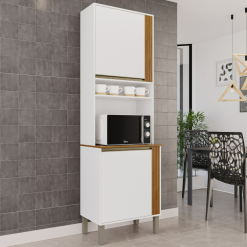 Paneleiro Torre Quente Cozinha Perola - Branco/Cinamomo - Sallêto