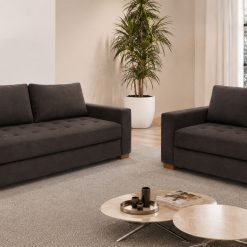 Conjunto de Sofá 2 e 3 Lugares Malta - Marrom 119B - Araujo Estofados