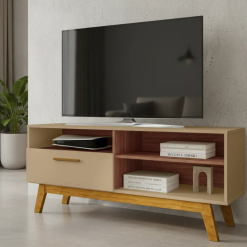 Rack para TV até 55” Paládio - Fendi/Freijó - BC