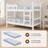 Cama Beliche Solteiro Porto - Branco - Gabrielli + 02 Colchão Solteiro Dream Soft  88 x 188 x 12 - Ortobom
