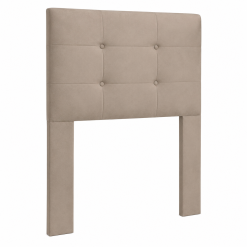 Cabeceira Solteiro para Cama Box Janne 0.90 - Suede Bege 20 - RAE