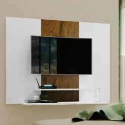 Painel Para Tv até 47" Bela  -  Branco/Canela - Bors