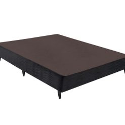 Base Casal Box Inteiro Camurça Preto 138 x 188 x 29 - Ortobom