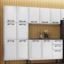 Cozinha Modulada 3 Peças com 12 portas New Premium - Branco - Itatiaia