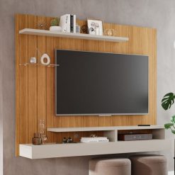 Painel Para TV Até 46 Polegadas Valência Plus - Cinamomo/Off White - PMB