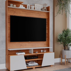 Estante Home para TV até 55" Master - Cinamomo/Off White - PMB